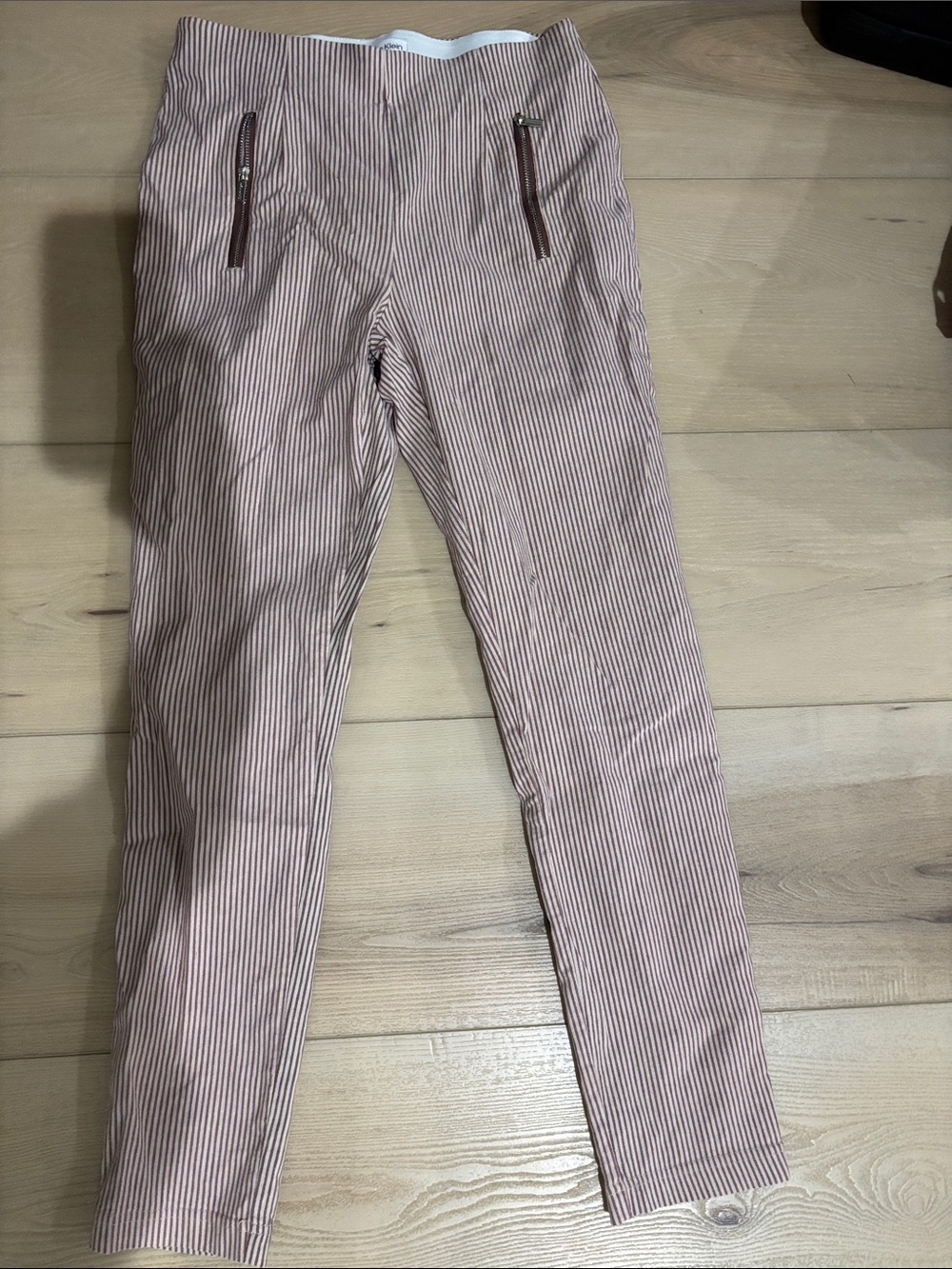 Calvin Klein Slim Pink & White Pinstripe Chinos